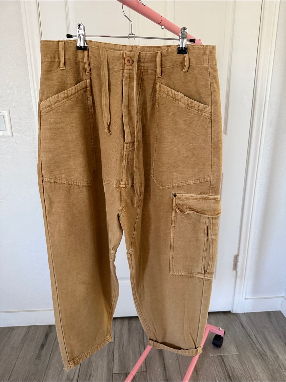 Free People Cargo Barrel Pants